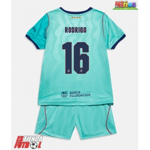 Barcelona Rodri Hernandez #16 Tercera Equipación Niños 2026-27 Manga Corta (+ Pantalones cortos)